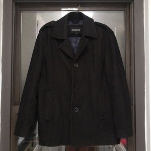 Unisex Guess Oversized Wool-blend Peacoat